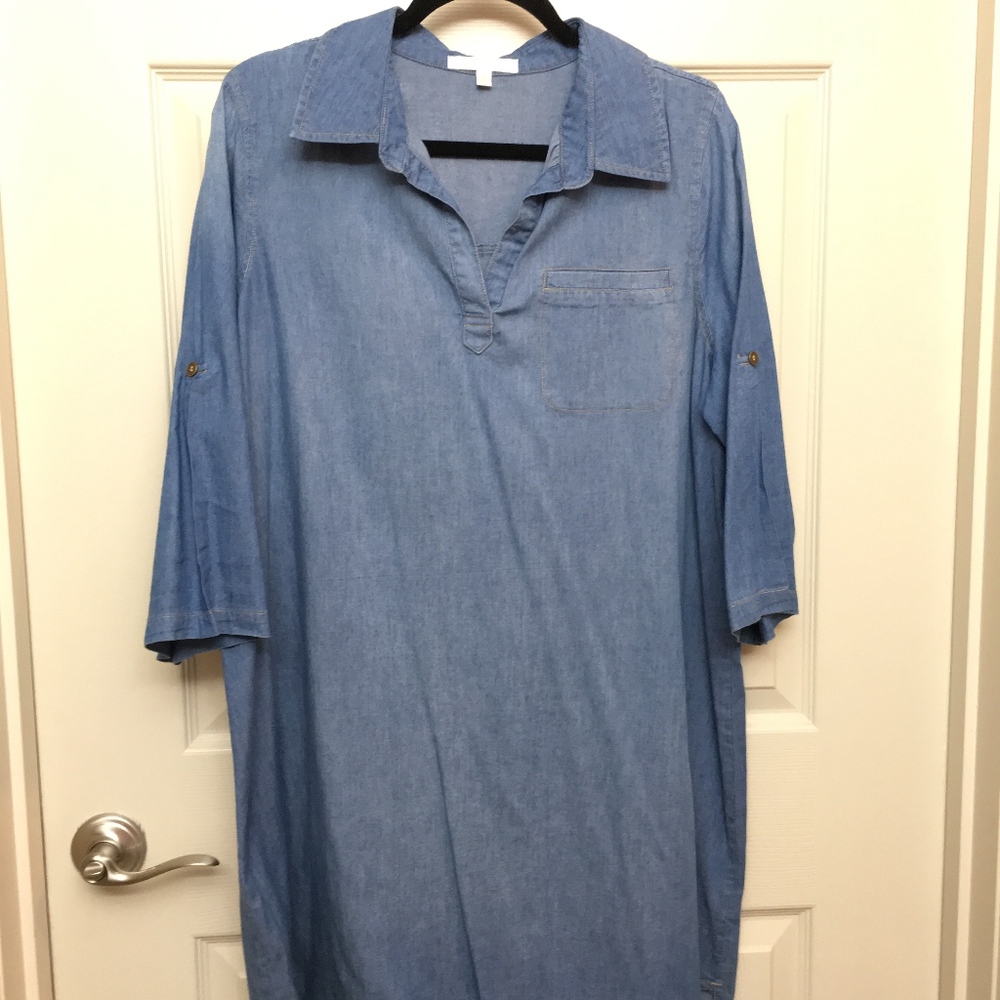 Denim Knee-Length Dress